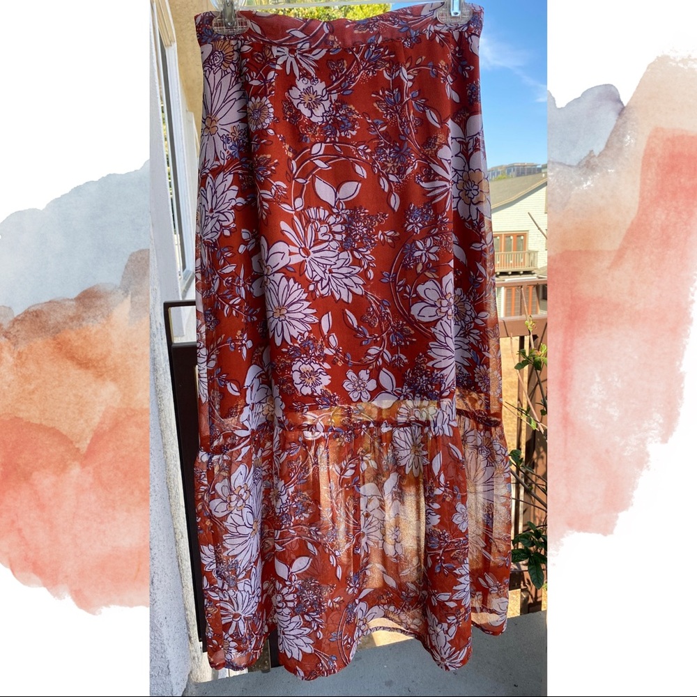 Floral Midi Skirt